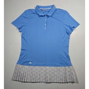 Adidas Pickleball Tennis Golf Athletic Dress Baby Blue Orange Pattern Size M